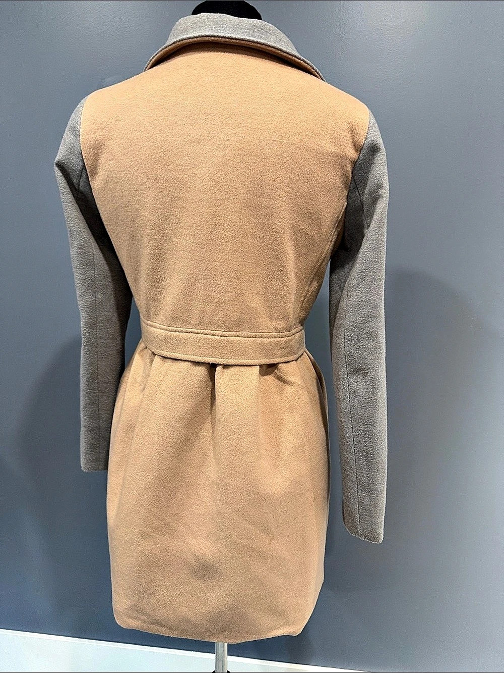 She In Color Block Trench Coat Size Small - Picture 2 of 6